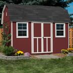 12 ft. x 8 ft. Installed Briarwood Deluxe Wood Storage with Upgrades and Autumn Brown Shingles Shed