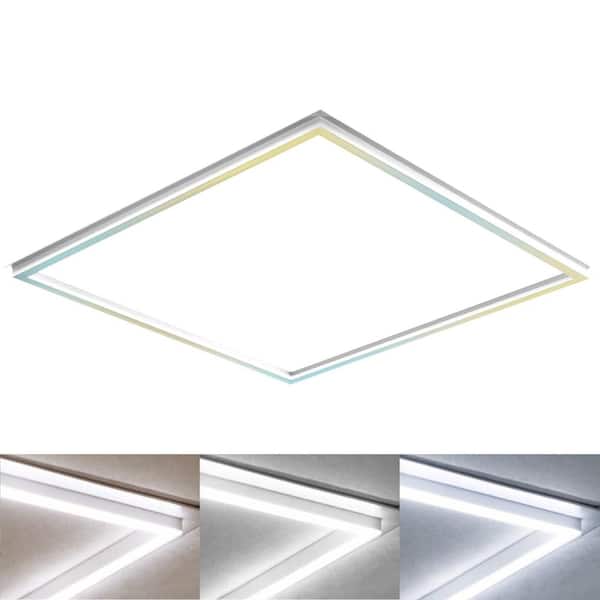 LUXRITE 2 x 2 ft. 2500/3750/5000 Lumens Integrated LED Panel Lights 20-Watt/30-Watt/40-Watt 3 Color Selectable Damp Rated 1-Pack