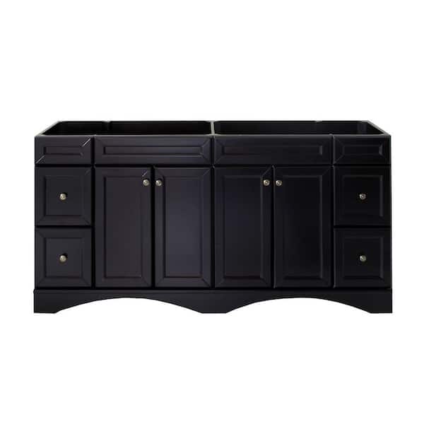 Virtu USA Talisa 71 in. W Bath Vanity Cabinet Only in Espresso