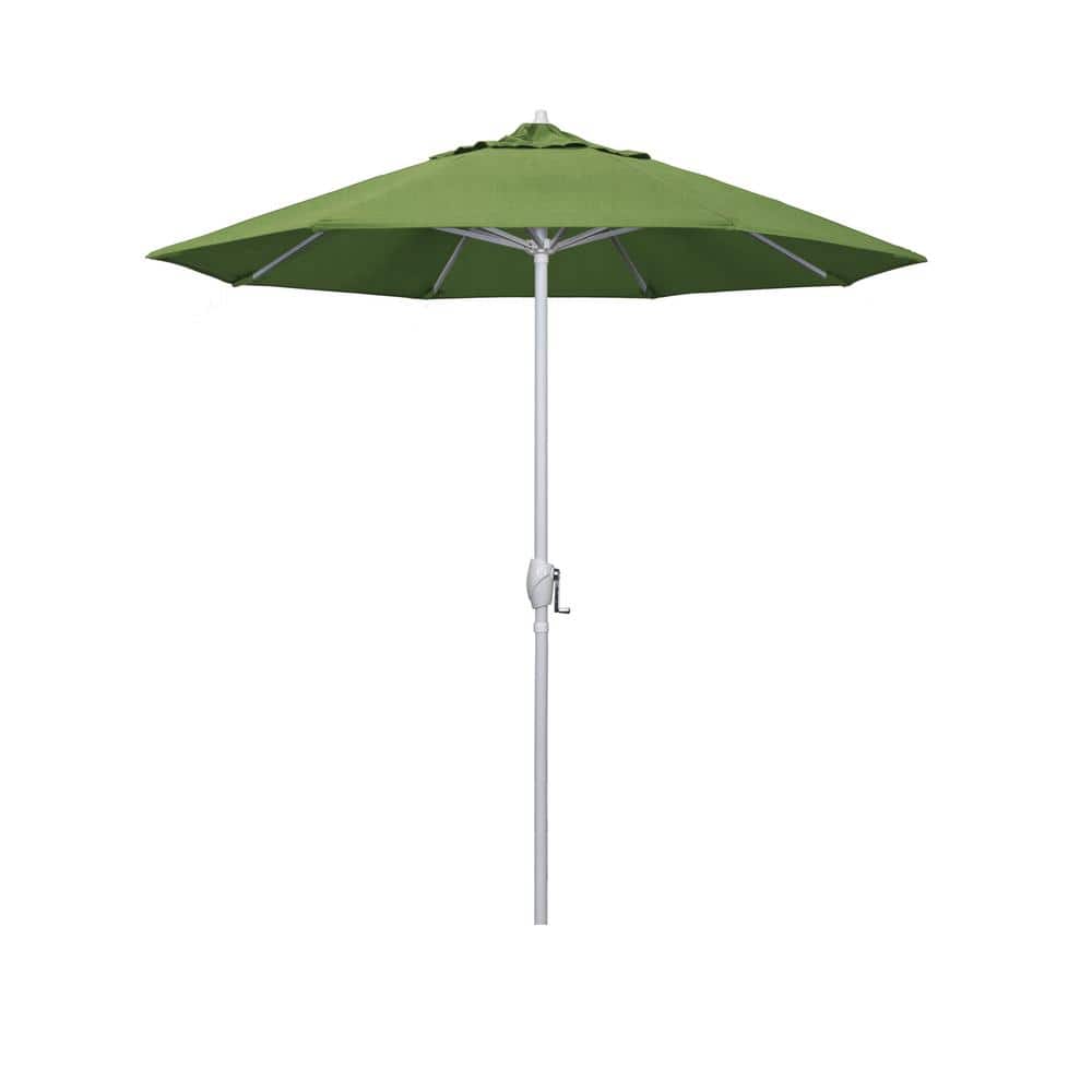 7.5 ft. Matted White Aluminum Market Patio Umbrella Auto Tilt in Spectrum Cilantro Sunbrella price history on PriceWatchPro