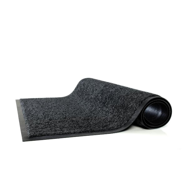 Floortex Doortex Black 4 ft. x 10 ft. Heavy Duty XXL Rubber Backed