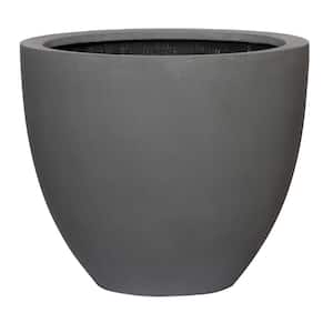 Jesslyn XS Extra-Small 15 in. Tall Fiberstone Indoor Outdoor Modern Grey Round Planter