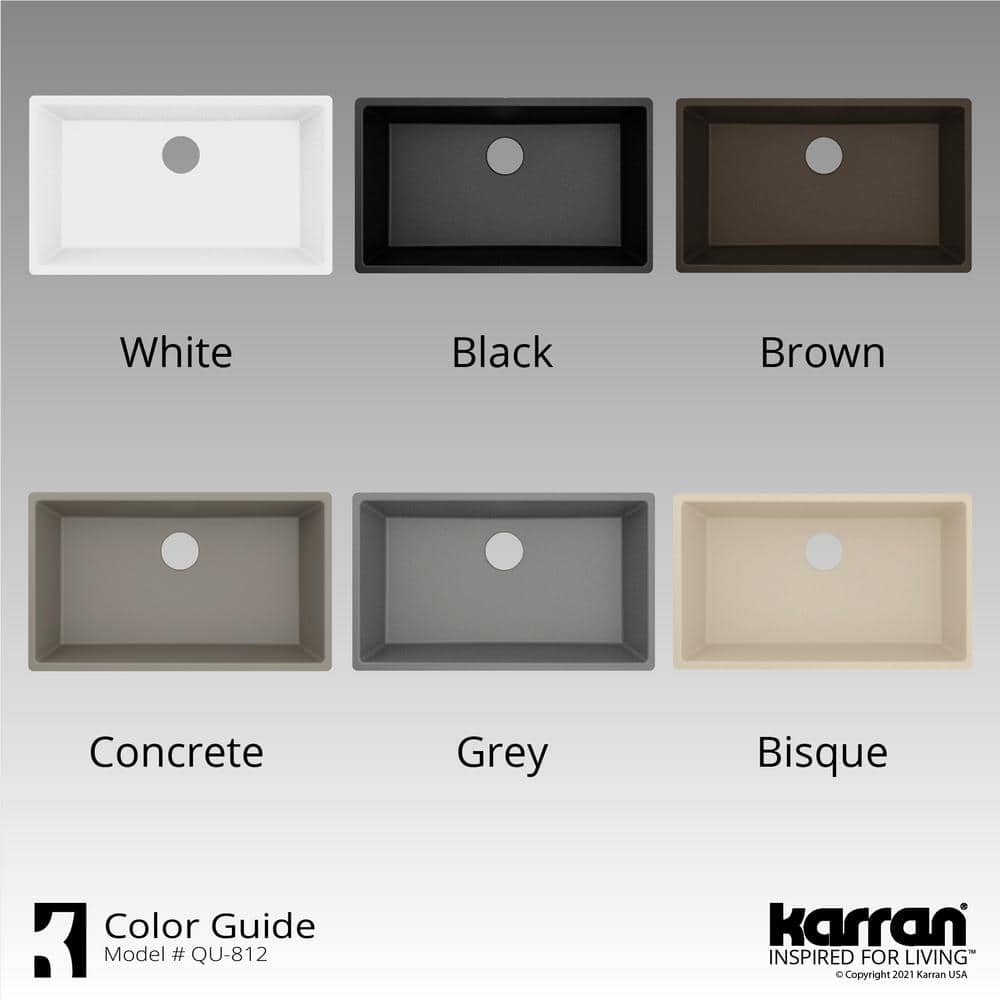 Bisque Quartz Large Single Bowl Undermount Kitchen Sink