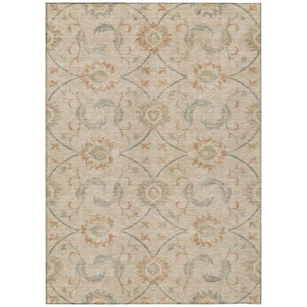 Chantille Machine Washable Indoor/Outdoor Abstract ACN3130 Linen 3 ft. x 5 ft. Area Rug