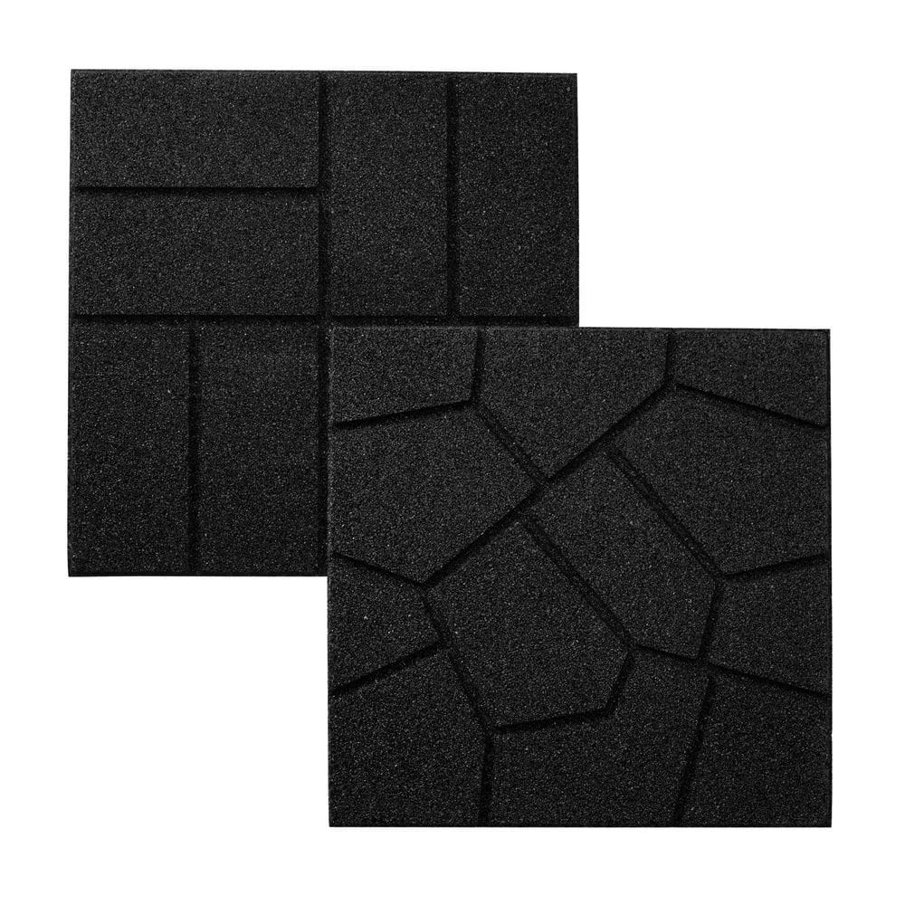 16 in. x 16 in. x 3/4 in. Black Dual-Sided Rubber Paver (9-Pack) price history on PriceWatchPro