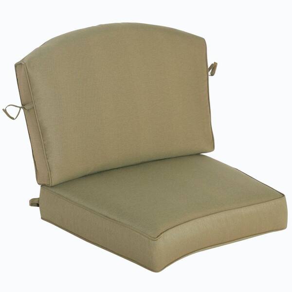 Hampton Bay Edington Celery Sectional Chair Replacement Outdoor Seat and Back Cushion