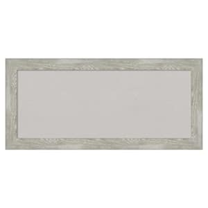 Dove Greywash Narrow Framed Grey Corkboard 34 in. x 16 in Bulletin Board Memo Board