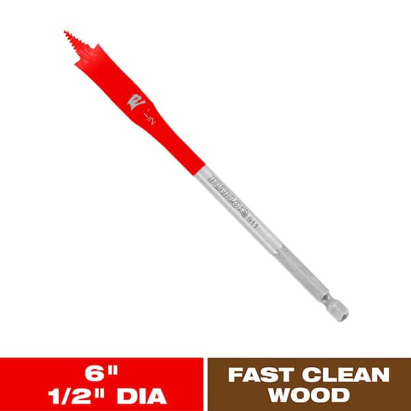 1/2 in. x 6 in. SPEEDemon High Speed Steel Spade Bit (1-Piece)