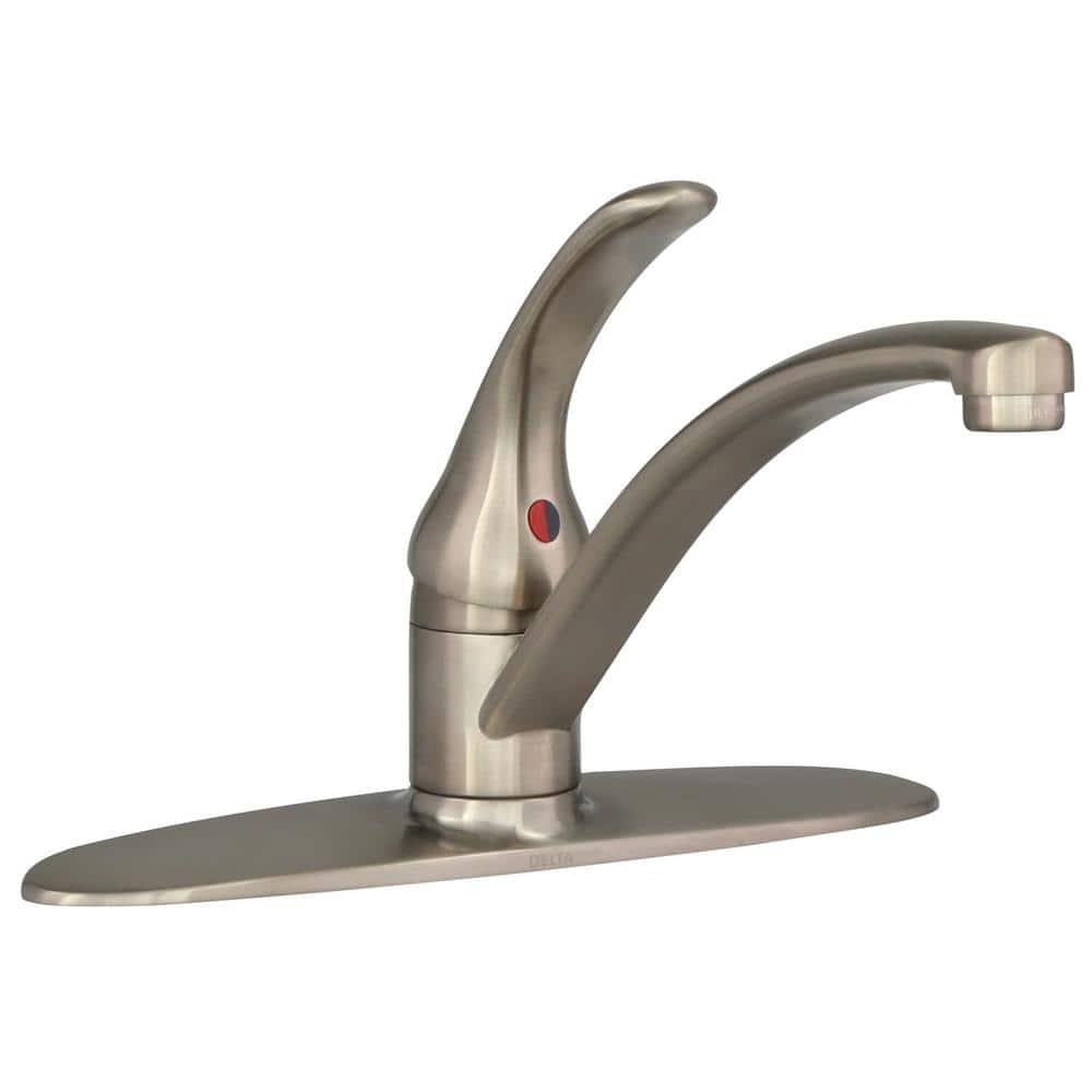 Stainless Steel Single-Handle Kitchen Faucet with Side Sprayer