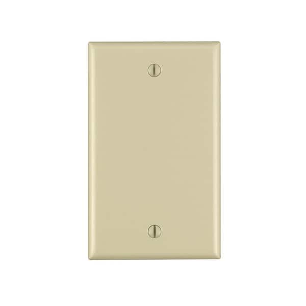 Leviton 1-Gang No Device Blank Wallplate Standard Size Thermoplastic Nylon Box Mount Ivory