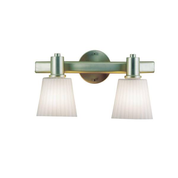 Unbranded Hanna Collection 2-Light Brushed Nickel Wall Sconce -DISCONTINUED