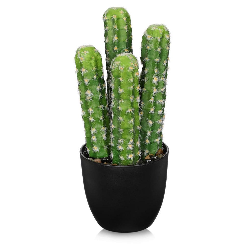 ブラータ CACTUS GREEN購入品 9.3 in. Green Indoor Artificial Cactus Plant Faux Succulent with