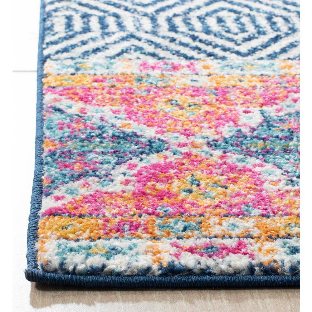 Ivory Cotton and Synthetic 9' x 12' Easy-Care Reversible Area Rug