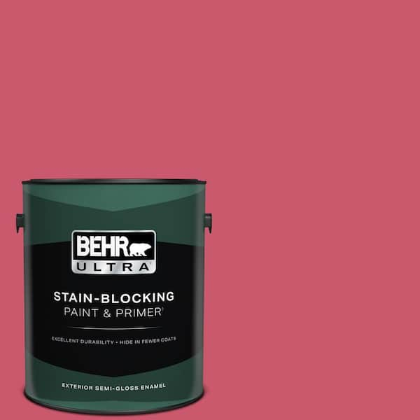 BEHR ULTRA 1 gal. #T11-15 Pinkelicious Semi-Gloss Enamel Exterior Paint & Primer