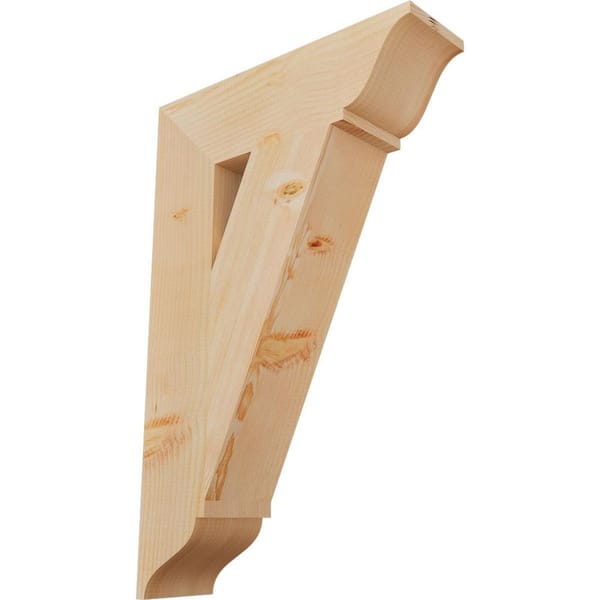 Ekena Millwork 5.5 in. x 34 in. x 22 in. Douglas Fir Traditional Smooth Bracket