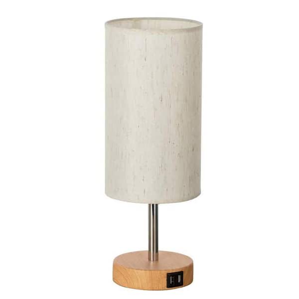 Operfurni 15.3 in. Bedside Table Lamp with Shade