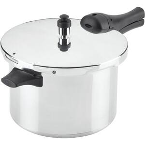 6 qt. Silver Aluminum Stovetop Pressure Cooker with Airtight Seal