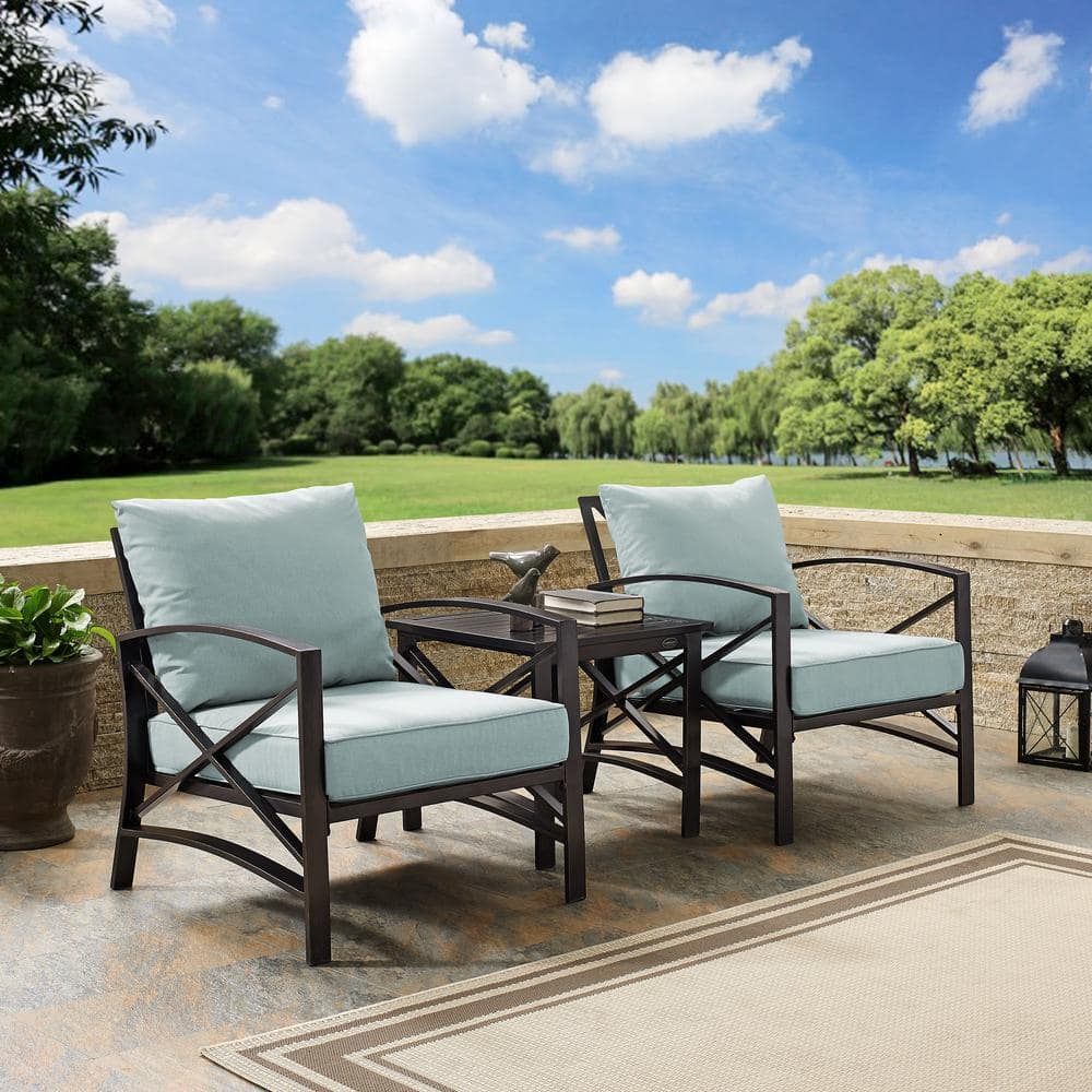 Kaplan 3-Piece Outdoor Seating Set with Mist Cushions