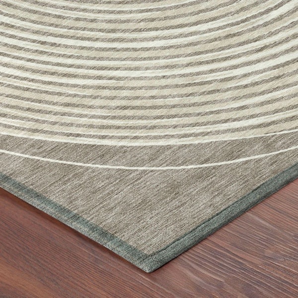Chantille Machine Washable Indoor/Outdoor Abstract ACN2647 Taupe 3 ft. x 4 ft. Area Rug