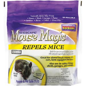 Mouse Magic Mouse Repellent Scent Packs, 4 Ready-to-Use Packs for Indoor and Outdoor Use, People and Safe