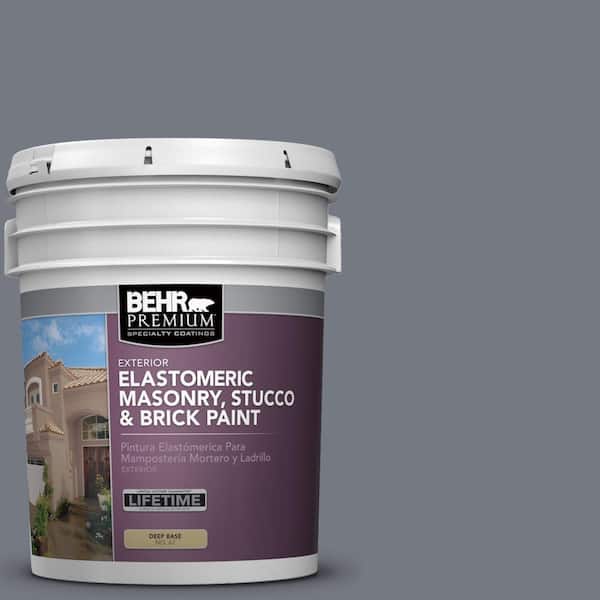 BEHR PREMIUM 5 gal. #N510-5 Liquid Mercury color Elastomeric Masonry, Stucco and Brick Exterior Paint