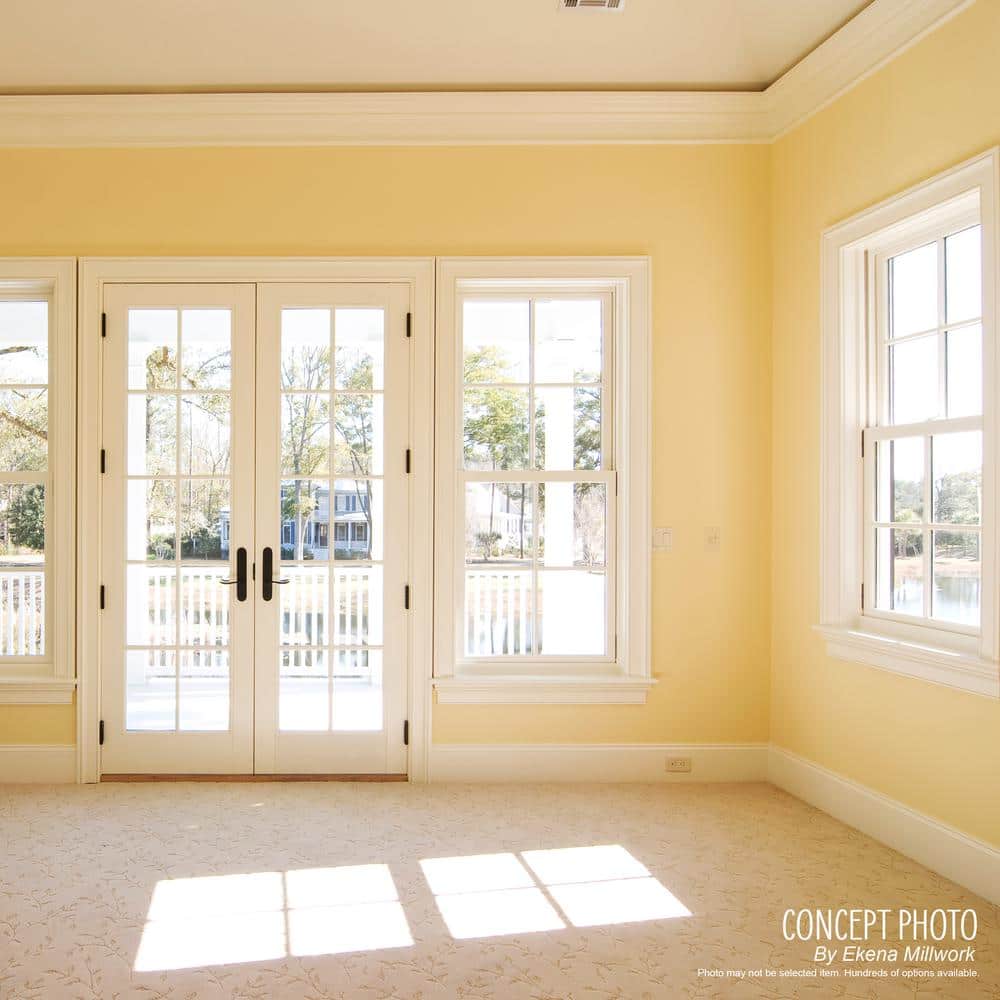 Ekena Millwork SAMPLE - Endurathane Flower Crown Moulding, 5 3/4"H x 5 7/8"P x 7 7/8"F x 12"L, Factory Primed