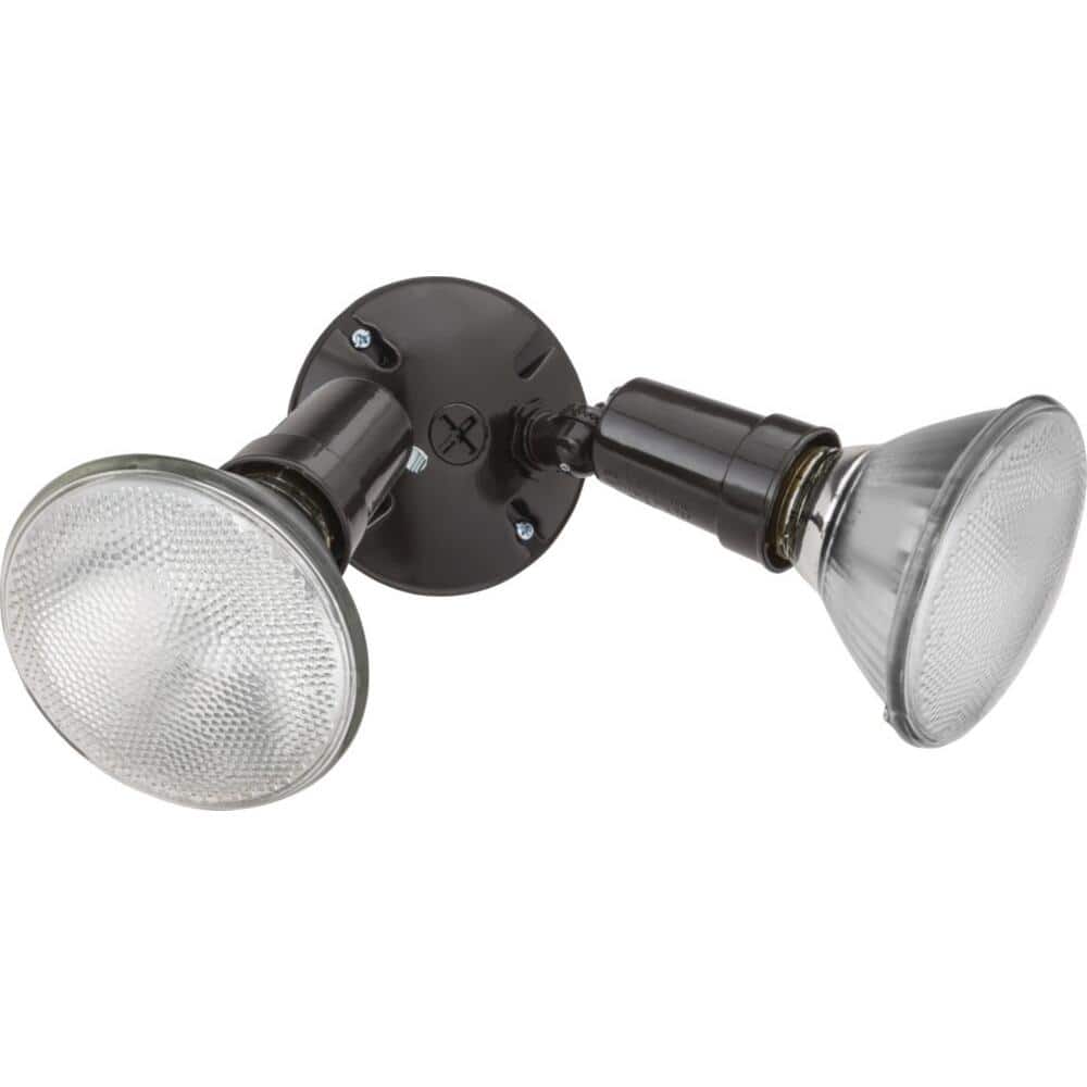 Bronze Dual Head Adjustable Outdoor Flood Light