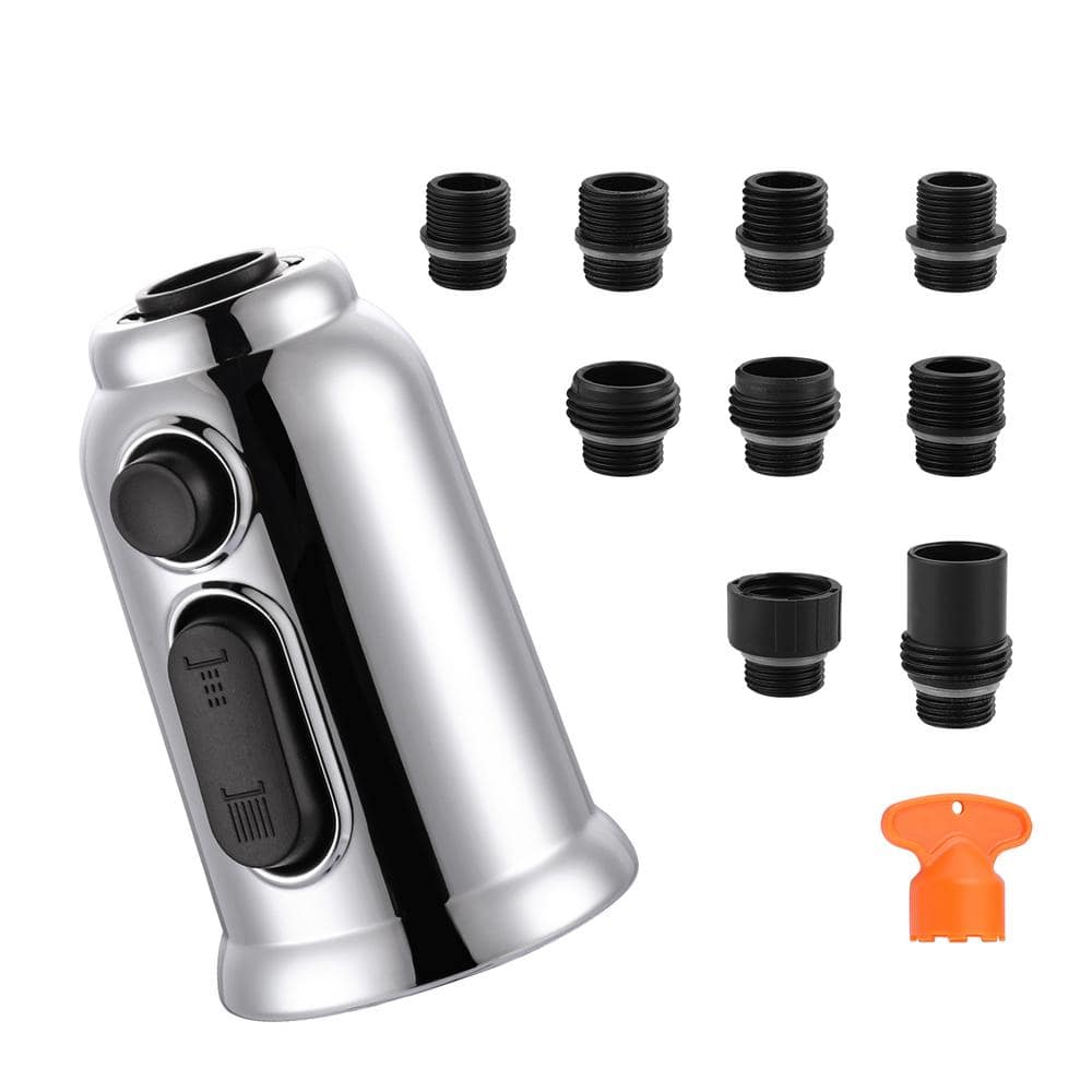 3-Function Pull Down Kitchen Faucet Head Replacement in Polished Chrome price history on PriceWatchPro