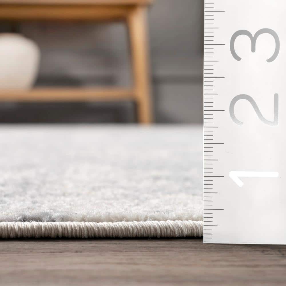 Gray Rectangular Vintage Medallion Synthetic Area Rug