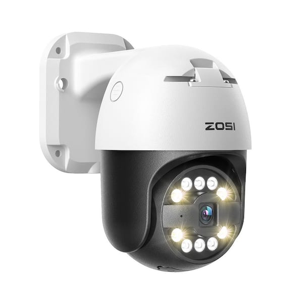 ZOSI Wired 5MP HD POE Outdoor Home Security Camera, 355° Pan Tilt, 2-Way Audio, Surveillance System