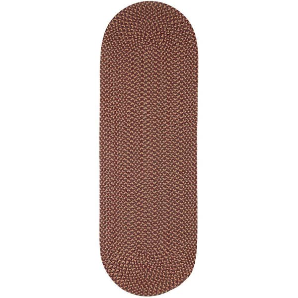 Westport Garnet Tweed 2 ft. x 6 ft. Indoor/Outdoor Braided Runner Rug