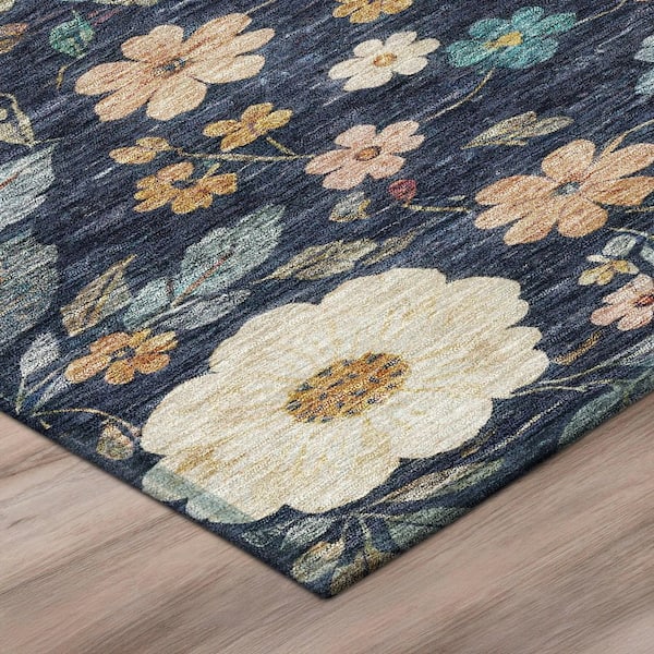 Chantille Machine Washable Indoor/Outdoor Abstract ACN2872 Navy 10 ft. x 14 ft. Area Rug