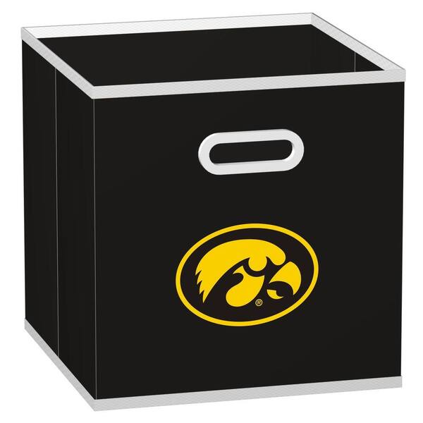 MyOwnersBox College STOREITS University of Iowa 10-1/2 in. W x 10-1/2 in. H x 11 in. D Black Fabric Storage Drawer