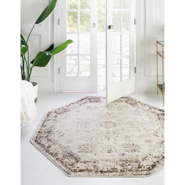 Sofia Casino Beige 5 ft. x 5 ft. Area Rug