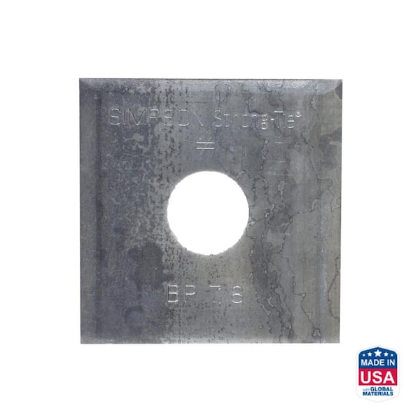 BP 3 in. x 3 in. Bearing Plate with 7/8 in. Bolt Diameter