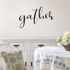 Black Gather Wall Quote Decal