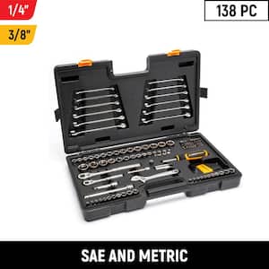 1/4 in. and 3/8 in. Drive 72-Tooth 6-Point Professional Tool Set (138-Piece)