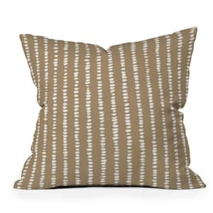 Beige Alisa Galitsyna Simple Hand Drawn Pattern x 18 in. x 18 in. Throw Pillow