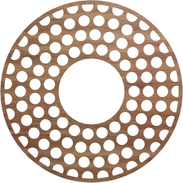 Ekena Millwork 0.25 in. x 30 in. x 30 in. Wood (Walnut) Medallion Moulding