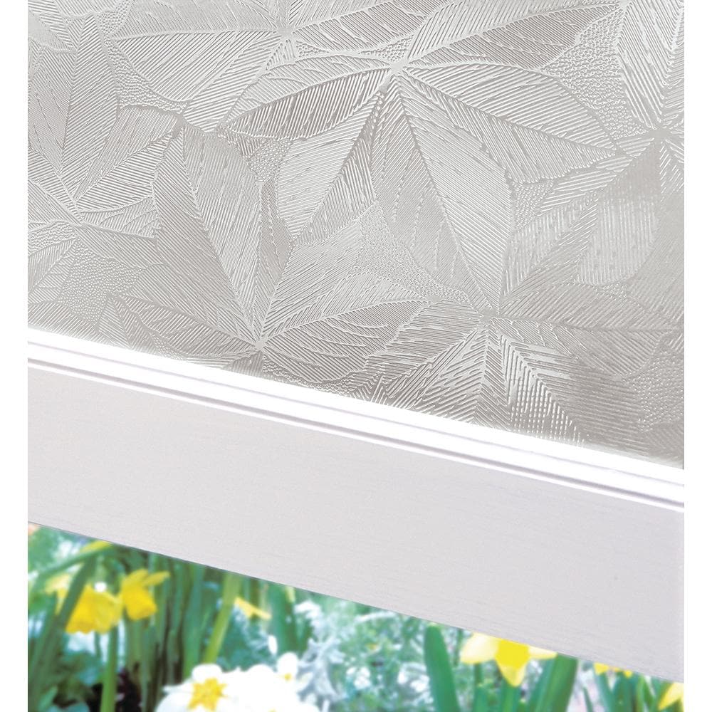 Elm Frosted Floral Privacy Window Film, 24" x 36" Vinyl
