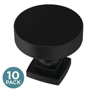 Classic Bell 1-1/4 in. (32 mm) Matte Black Round Cabinet Knob (10-Pack)