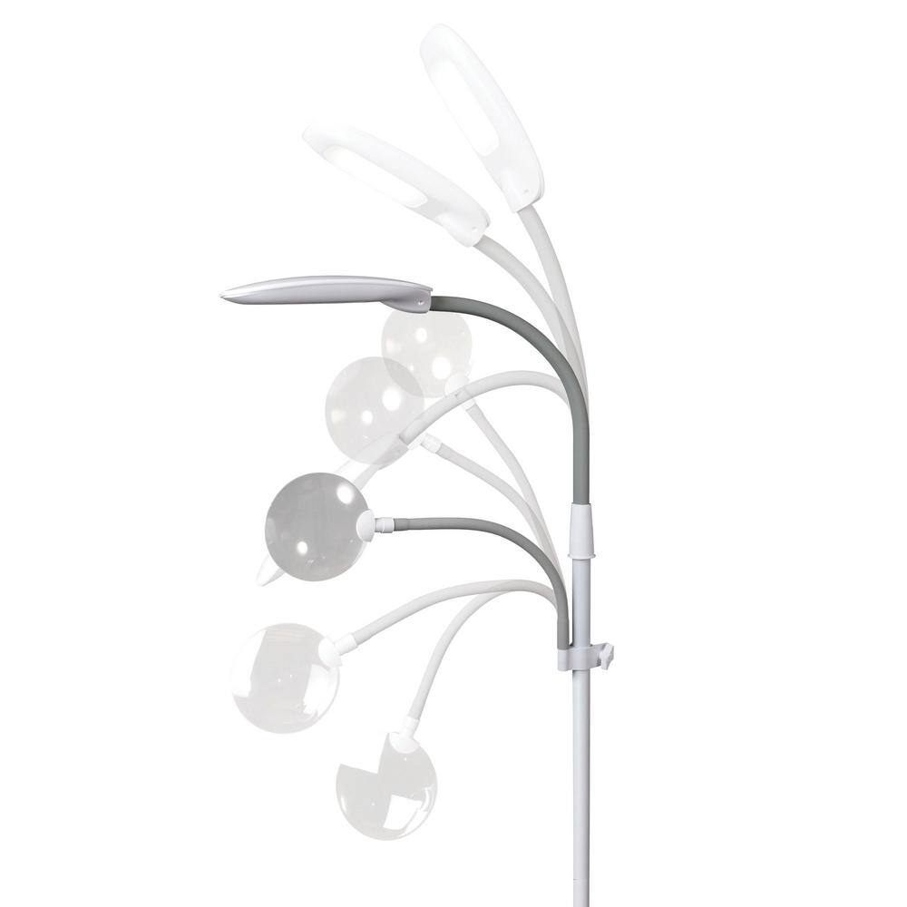 ClearSun White LED Floor Lamp with Adjustable Magnifier - 22.5"