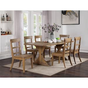 Nalley 76 in. Rectangle Natural Tone Wood Dining Table (Seats 6)