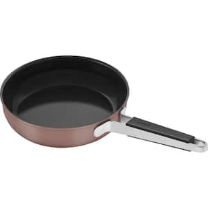 9.5 in. Rose Stainless Steel Ceramic Coated Nonstick Frying Pan