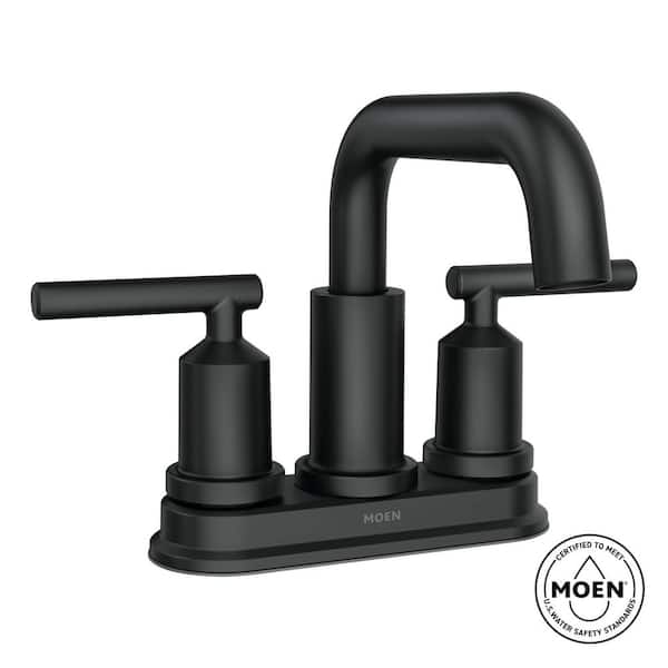 Bode 2-Handle 4 in. Centerset Bathroom Faucet in Matte Black
