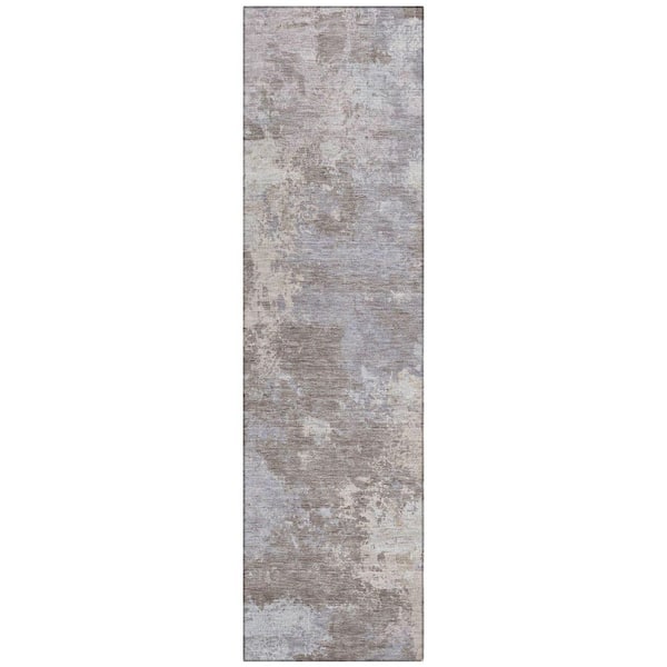 Chantille Machine Washable Indoor/Outdoor Abstract ACN2364 Taupe 2 ft. x 7 ft. Runner Rug