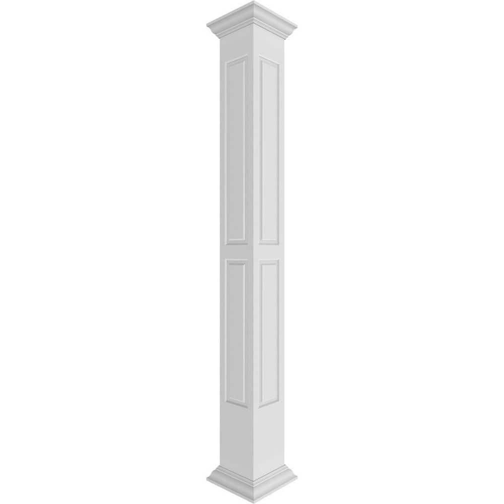 Ekena Millwork 9-5/8 in. x 10 ft. Premium Square Non-Tapered, Double ...