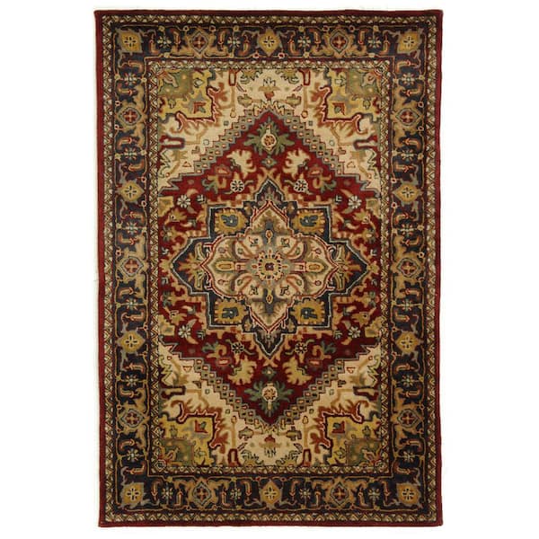 SAFAVIEH Classic Assorted/Red 4 ft. x 6 ft. Border Area Rug