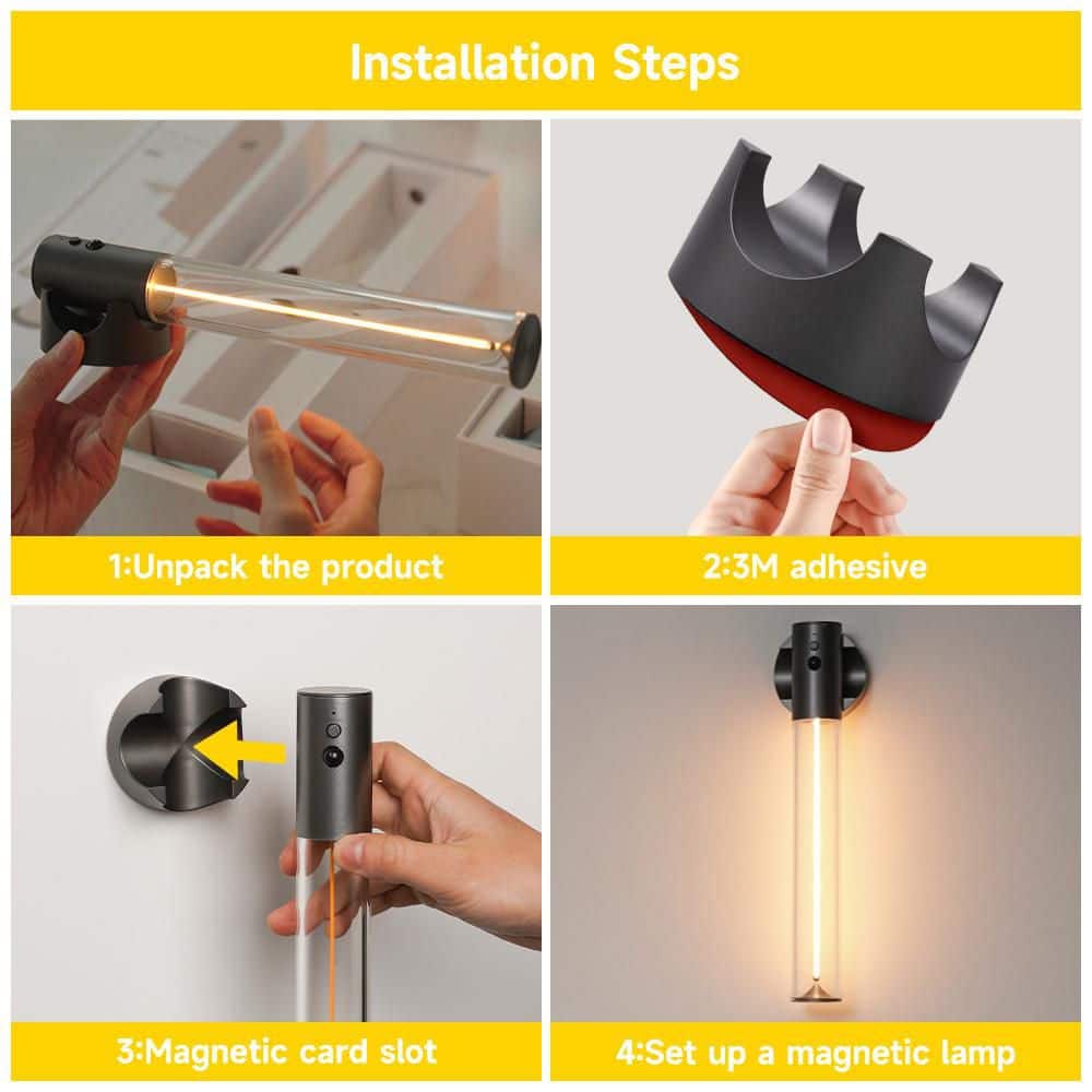 Gray Cylinder Battery Operated Dimmable LED Wall Sconce