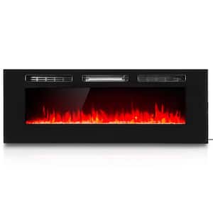5100 BTU 1500-Watt 60 in. In-Wall Electric Heater Smokeless FireplAce with 3-Changeable Flame Color and Remote Control